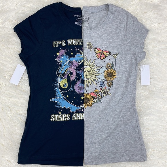 WOUND UP Bundle of TWO (2) Juniors Graphic Tees - Picture 2 of 9